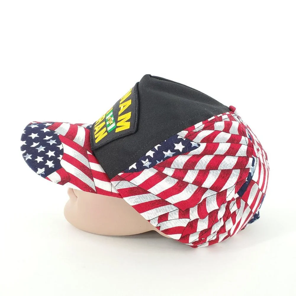 HMC HONORS Men Hat US Flag Vietnam Veteran